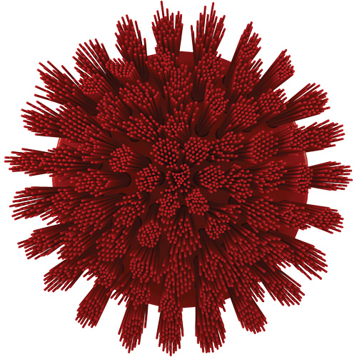 HyDrive Round Drill Brush, Extra Stiff Bristles, 3-1/10" Long, Red Groupe Belzile Dickner