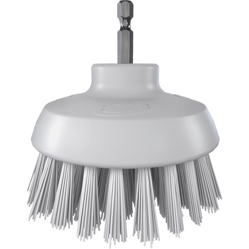 HyDrive Round Drill Brush, Extra Stiff Bristles, 3-1/10" Long, White Groupe Belzile Dickner