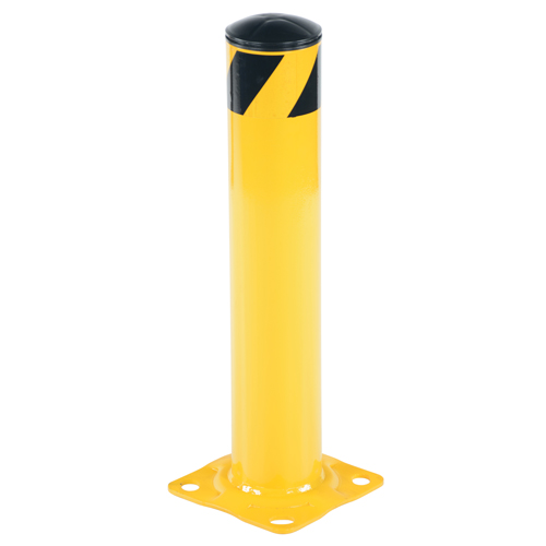 Safety Bollard, Steel, 24" H x 4.5" W, Yellow Groupe Belzile Dickner