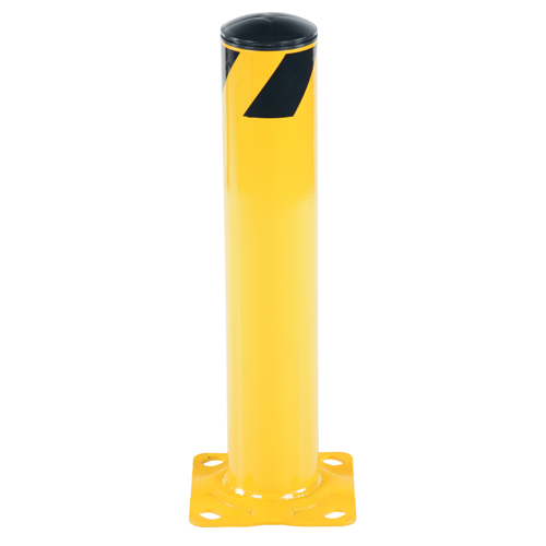 Safety Bollard, Steel, 24" H x 4.5" W, Yellow Groupe Belzile Dickner