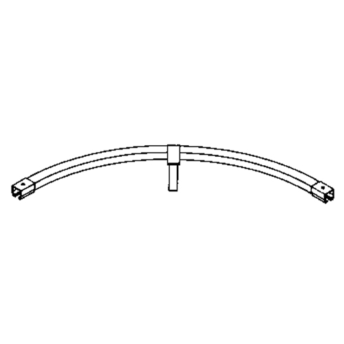 Floor Mounted 90° Curved Curtain Partition Track, 3' L Groupe Belzile Dickner