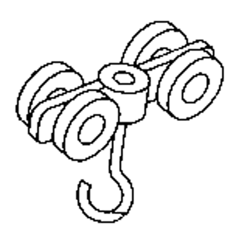 Rouleau double en acier pour rail de roulement de murs-rideaux Groupe Belzile Dickner