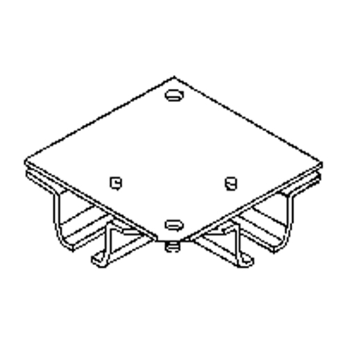 Ceiling Mount Curtain Partition 90° Corner Connector Groupe Belzile Dickner