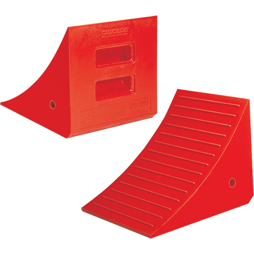 Heavy-Duty Wheel Chocks, Polyurethane, Orange, 14" W x 17" D x 14" H Groupe Belzile Dickner