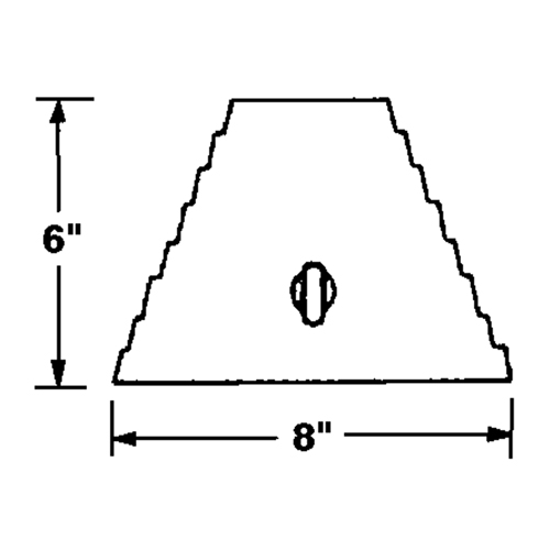 Cale de roue, 9" x 8" x 6", Noir Groupe Belzile Dickner