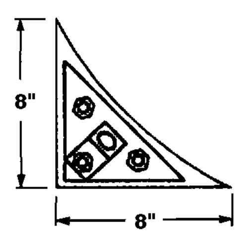 Cale de roue, 8" x 8" x 8", Noir Groupe Belzile Dickner
