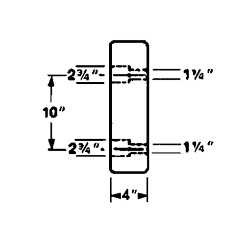 Molded Rubber Dock Guards, Rubber, 18" W x 4" D x 18" H Groupe Belzile Dickner