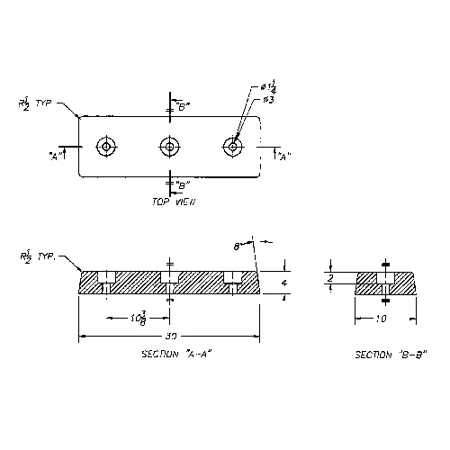 Molded Rubber Dock Guards, Rubber, 30" W x 4" D x 10" H Groupe Belzile Dickner