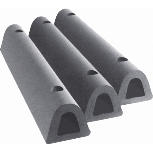 Extruded Rubber Dock Fenders, Rubber, 4-1/2" W x 12" L x 3-3/4" D Groupe Belzile Dickner