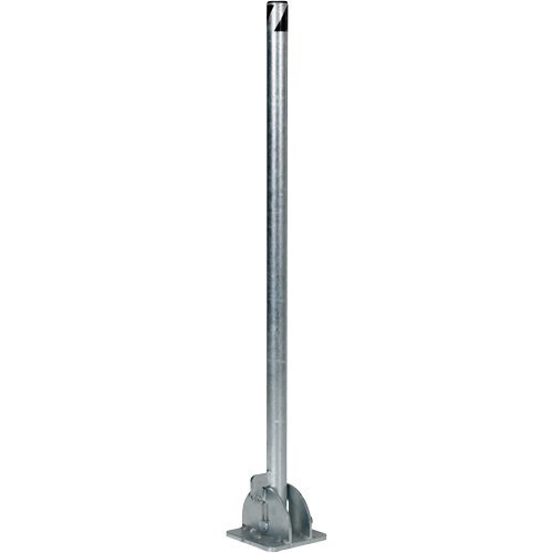 Fold-Down Bollards, Steel, 42" H x 1-3/4" W, Silver Groupe Belzile Dickner