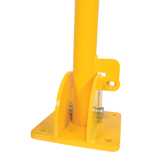 Fold-Down Bollards, Steel, 42" H x 1-3/4" W, Yellow Groupe Belzile Dickner