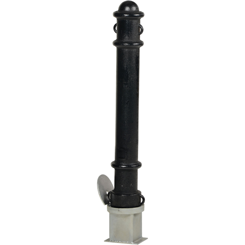 Removable Ornamental Bollards, Steel, 40" H x 4-1/2" W, Black Groupe Belzile Dickner