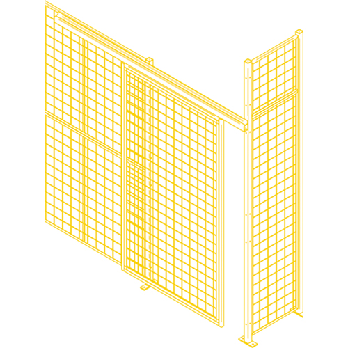 Composantes pour partitions & cloisons grillag&eacute;es - Portes coulissantes, 8' la x 10' h Groupe Belzile Dickner