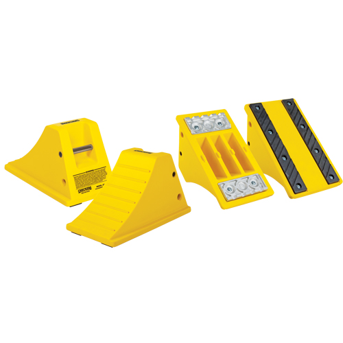 All-Terrain Heavy-Duty Wheel Chocks, Polyurethane, Yellow, 11-1/4" W x 21" D x 12-1/4" H Groupe Belzile Dickner
