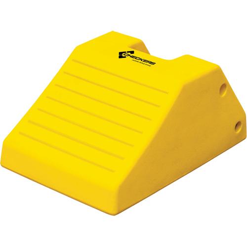 Cales-roue robustes, Polyur&eacute;thane, Jaune s&eacute;curit&eacute;, 14-9/10" la x 21-9/10" p x 10-3/5" h Groupe Belzile Dickner
