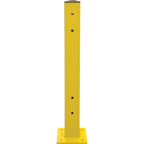 Double Guard Rail Post, Steel, 5" L x 44" H, Safety Yellow Groupe Belzile Dickner