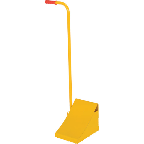 Ergo Handle Wheel Chock, Steel, Yellow, 8" W x 10-3/4" D x 9-1/8" H Groupe Belzile Dickner