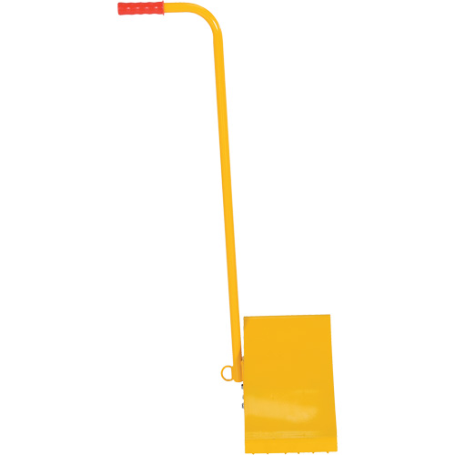 Ergo Handle Wheel Chock, Steel, Yellow, 8" W x 10-3/4" D x 9-1/8" H Groupe Belzile Dickner