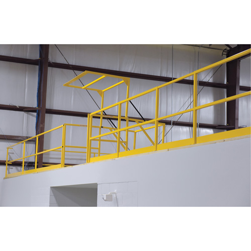Barri&egrave;re de s&eacute;curit&eacute; pour mezzanine, 68-1/2" lo x 42" ha, 80-1/16" &eacute;lev&eacute;e, Jaune Groupe Belzile Dickner