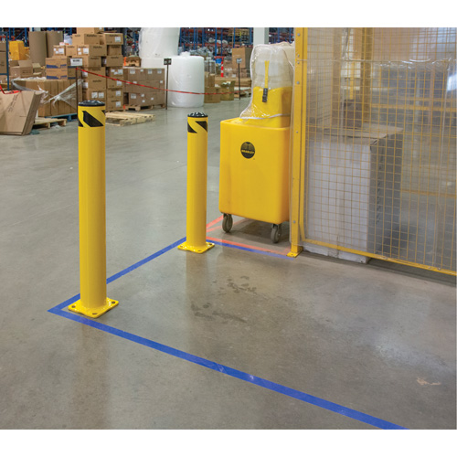 Safety Bollard, Steel, 36" H x 5-1/2" W, Yellow Groupe Belzile Dickner