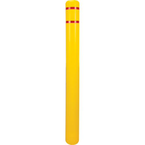 Polyethylene Bollard Cover, 4-1/2" Dia. x 52" L, Red/Yellow Groupe Belzile Dickner