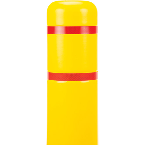 Polyethylene Bollard Cover, 4-1/2" Dia. x 52" L, Red/Yellow Groupe Belzile Dickner