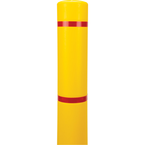 Capuchon en poly&eacute;thyl&egrave;ne pour borne de protection, 4-1/2" dia. x 64" l, Rouge/Jaune Groupe Belzile Dickner