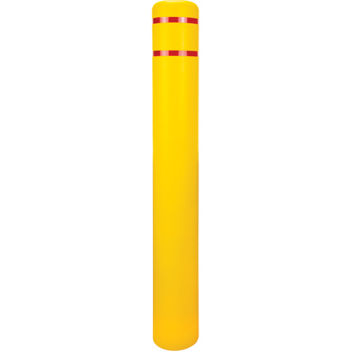 Polyethylene Bollard Cover, 6-5/8" Dia. x 52" L, Red/Yellow Groupe Belzile Dickner