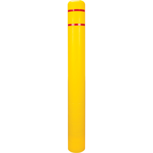 Capuchon en poly&eacute;thyl&egrave;ne pour borne de protection, 6-5/8" dia. x 60" l, Rouge/Jaune Groupe Belzile Dickner