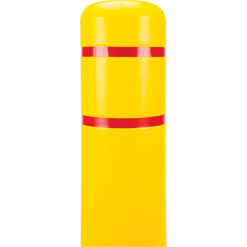 Capuchon en poly&eacute;thyl&egrave;ne pour borne de protection, 6-5/8" dia. x 60" l, Rouge/Jaune Groupe Belzile Dickner