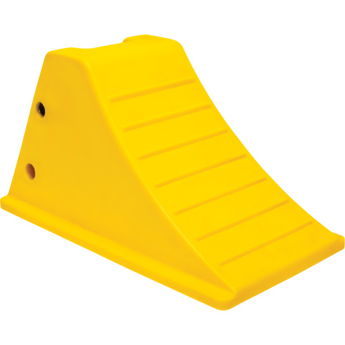 Wheel Chocks with Aluminum Tread, Polyurethane, Safety Yellow, 11-1/4" W x 21" D x 12-1/4" H Groupe Belzile Dickner