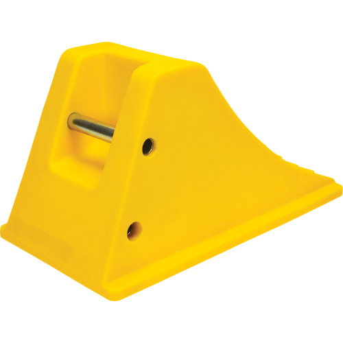 Wheel Chocks with Aluminum Tread, Polyurethane, Safety Yellow, 11-1/4" W x 21" D x 12-1/4" H Groupe Belzile Dickner