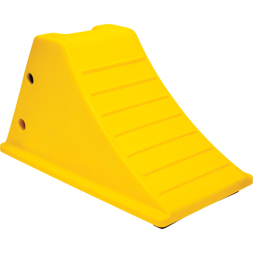 Wheel Chocks with Rubber Tread, Polyurethane, Yellow, 11-1/4" W x 21" D x 12-1/4" H Groupe Belzile Dickner
