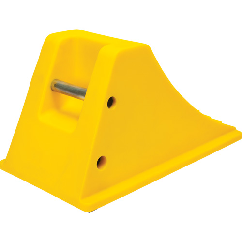 Wheel Chocks with Rubber Tread, Polyurethane, Yellow, 11-1/4" W x 21" D x 12-1/4" H Groupe Belzile Dickner