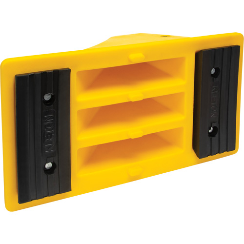Wheel Chocks with Rubber Tread, Polyurethane, Yellow, 11-1/4" W x 21" D x 12-1/4" H Groupe Belzile Dickner