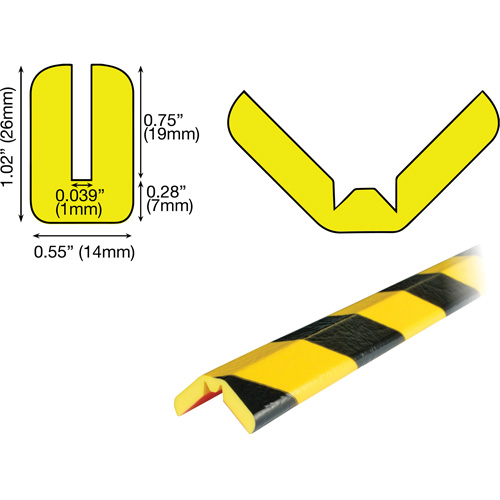 W Profile 5M Edge Protection Bumper Guard, 16.42' Long Groupe Belzile Dickner