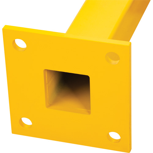 Corner Post for Light-Duty Guard Rails, Steel, 42" H, Safety Yellow Groupe Belzile Dickner