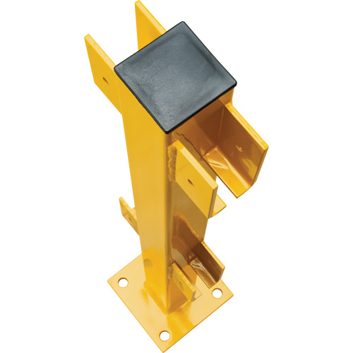 In-Line Post for Light-Duty Guard Rails, Steel, 42" H, Safety Yellow Groupe Belzile Dickner