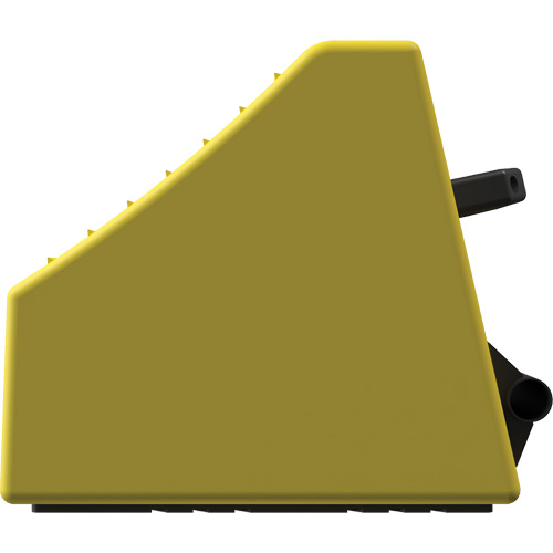 Cale de roue ultra-robuste pour l'exploitation mini&egrave;re Checkers Safety, PEHD, Jaune, 14-1/2" la x 17-1/2" p x 16" h Groupe Belzile Dickner