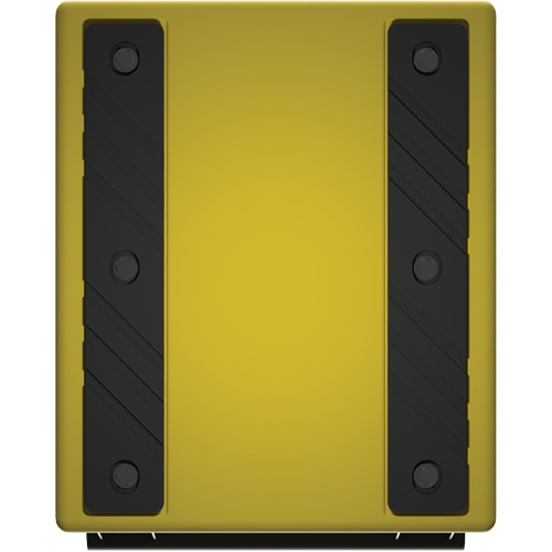 Cale de roue ultra-robuste pour l'exploitation mini&egrave;re Checkers Safety, PEHD, Jaune, 14-1/2" la x 17-1/2" p x 16" h Groupe Belzile Dickner