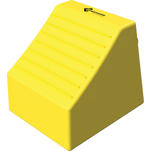 Cale de roue ultra-robuste pour l'exploitation mini&egrave;re Checkers Safety sans support, PEHD, Jaune, 14-1/2" la x 17-1/2" p x 16" h Groupe Belzile Dickner