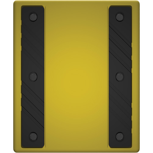 Cale de roue ultra-robuste pour l'exploitation mini&egrave;re Checkers Safety sans support, PEHD, Jaune, 14-1/2" la x 17-1/2" p x 16" h Groupe Belzile Dickner