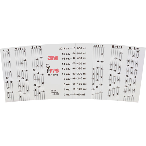 Bande &agrave; ins&eacute;rer indicatrice de rapport de m&eacute;lange pour godet PPS Groupe Belzile Dickner