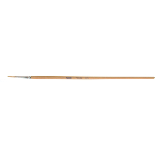 Pure White Bristle Round Marking Paint Brush, 9/64" Brush Width, White China, Wood Handle Groupe Belzile Dickner