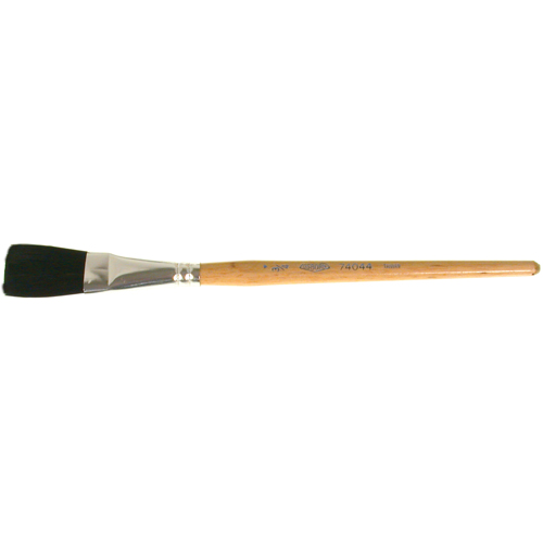 Pinceau une passe, Largeur de la brosse de 3/4", Soie de bœuf, Manche &agrave; Bois Groupe Belzile Dickner