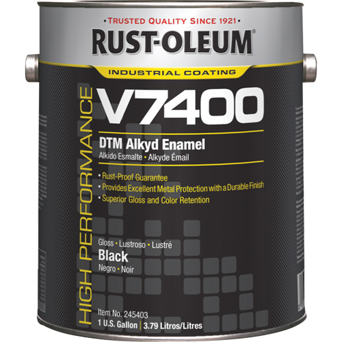 High-Performance V7400 System 340 VOC DTM Alkyd Enamel, Black, High-Gloss, Gallon Groupe Belzile Dickner