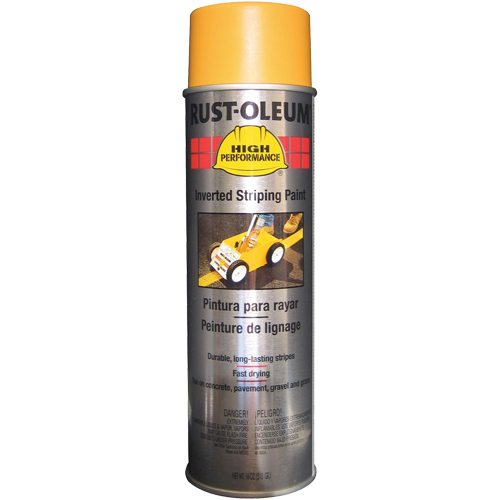 Peinture de traçage en a&eacute;rosol syst&egrave;me 2300 haute performance applicable en position invers&eacute;e, Jaune, 18 oz, Canette a&eacute;rosol Groupe Belzile Dickner