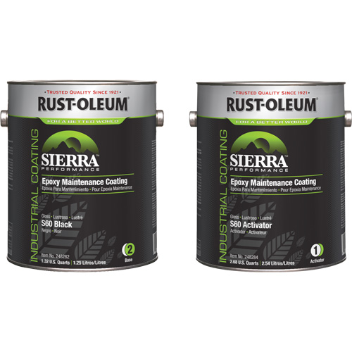 Trousse de rev&ecirc;tement dentretien &eacute;poxydique &agrave; base deau Sierra S60, Gallon, Noir Groupe Belzile Dickner