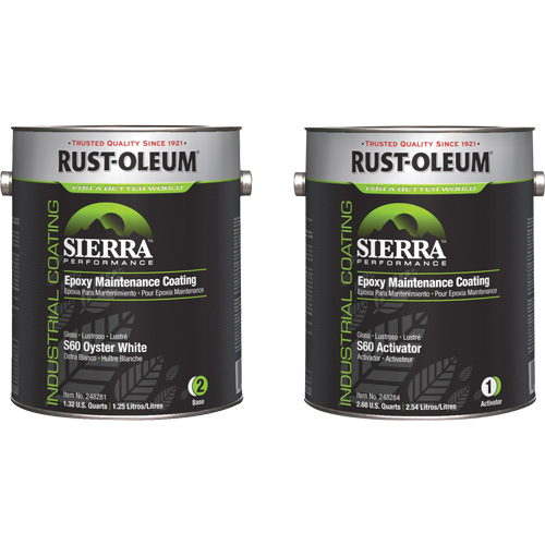 Trousse de rev&ecirc;tement dentretien &eacute;poxydique &agrave; base deau Sierra S60, Gallon, Blanc Groupe Belzile Dickner