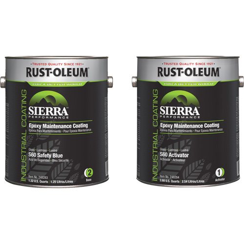 Trousse de rev&ecirc;tement dentretien &eacute;poxydique &agrave; base deau Sierra S60, Gallon, Bleu Groupe Belzile Dickner